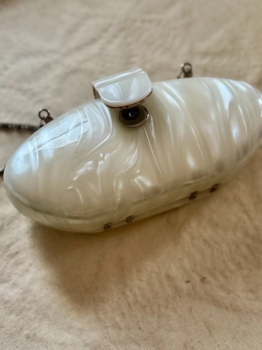 Vintage Jessica McClintock Mother-of-Pearl Eyeglass Case
